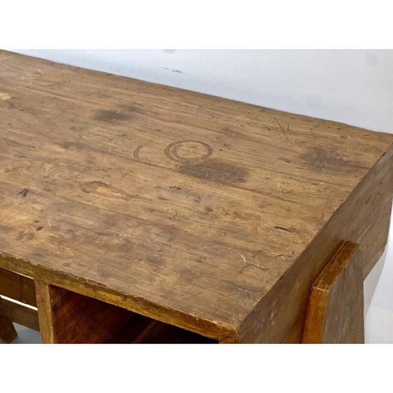 Image 1 of Bureau vintage en teck de Pierre Jeanneret, 1952