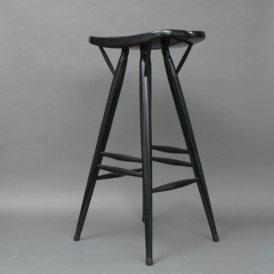 Image 1 of Ilmari Tapiovaara (1914-1999) - Tabouret de bar vintage - Pirkka - Laukaan Puu, Finlande