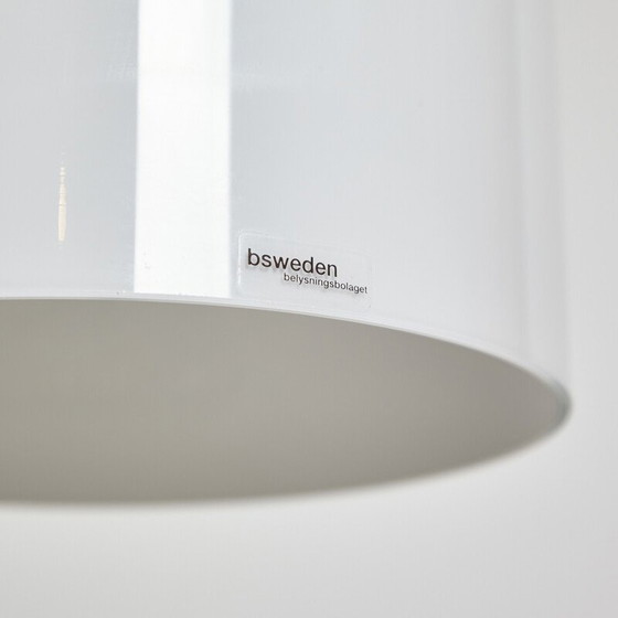 Image 1 of Lampe suspendue vintage "Soho" en verre opalin par Gunnel Svensson pour Bsweden, 2000