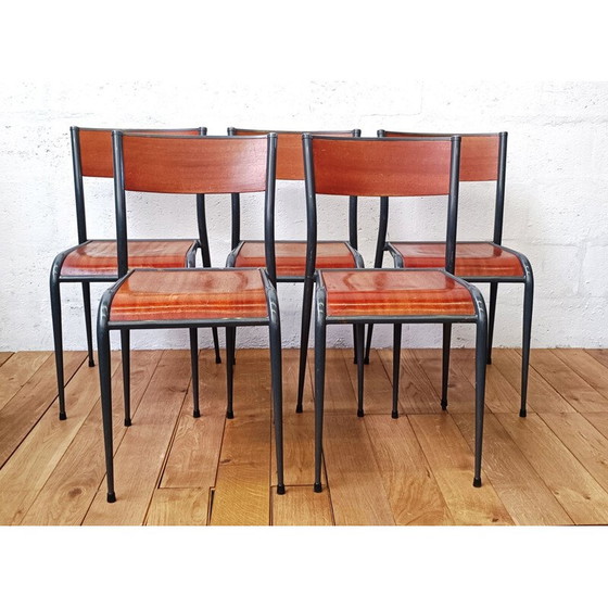 Image 1 of Chaise vintage en métal "Mullca 510", années 1950