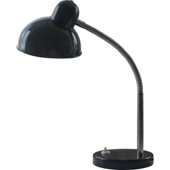 Image 1 of Lampe de table vintage en acier noir 1970