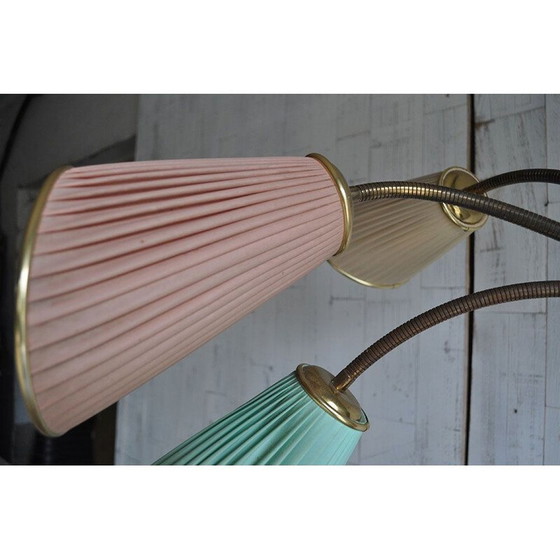 Image 1 of Bar vintage en noyer avec lampe, 1950