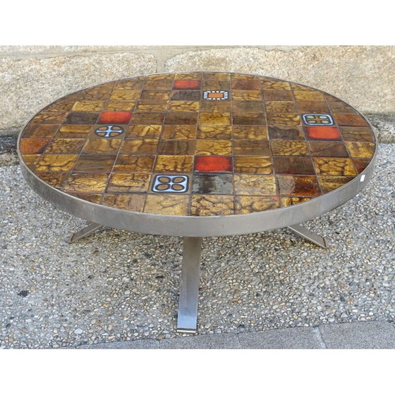 Image 1 of Table basse en métal et céramique, 1970