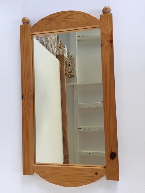 Image 1 of Grand Miroir Années  70/80 Bois Massif