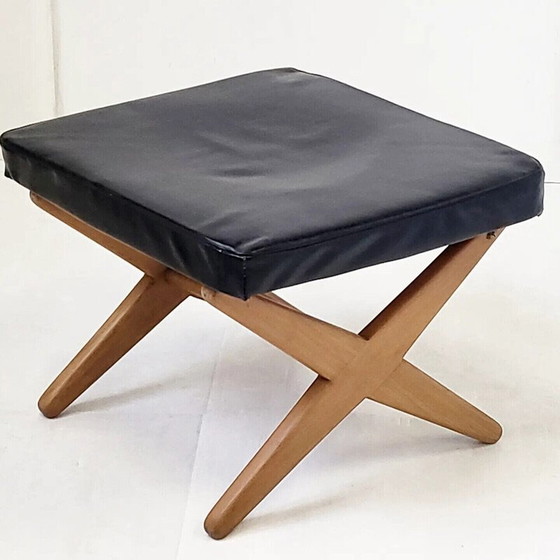 Image 1 of Tabouret scandinave vintage en teck, 1960