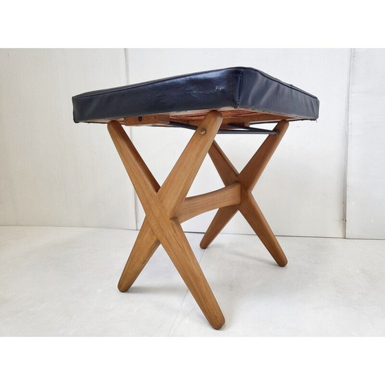Image 1 of Tabouret scandinave vintage en teck, 1960