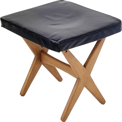 Tabouret scandinave vintage en teck, 1960