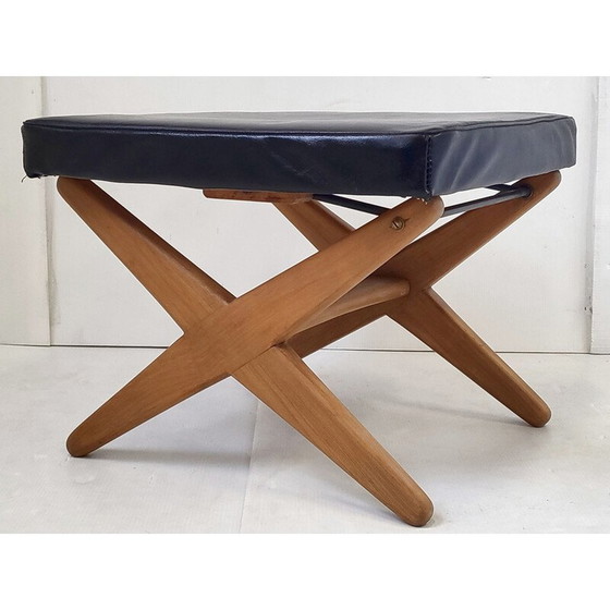 Image 1 of Tabouret scandinave vintage en teck, 1960
