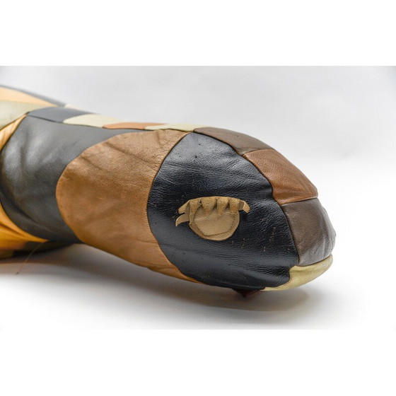 Image 1 of Ensemble de 3 poufs vintage en cuir de tortue, Suisse 1960