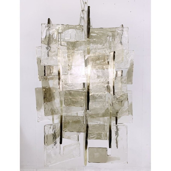 Image 1 of Suspension vintage en verre de Murano par Carlo Nason pour Mazzega, Italie 1960