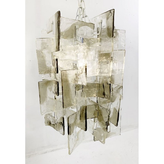 Image 1 of Suspension vintage en verre de Murano par Carlo Nason pour Mazzega, Italie 1960