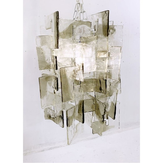 Image 1 of Suspension vintage en verre de Murano par Carlo Nason pour Mazzega, Italie 1960