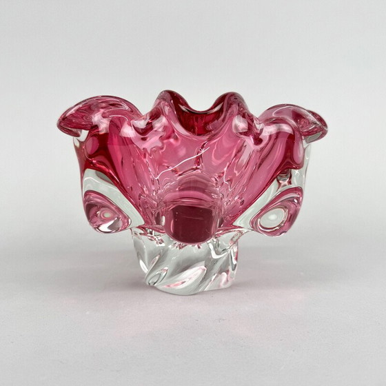Image 1 of Bol en verre d'art vintage par Josef Hospodka pour Chribska Glassworks, Tchécoslovaquie 1960