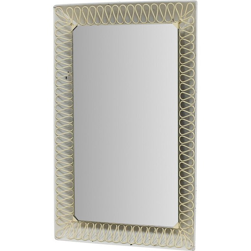 Miroir vintage en métal laqué de Josef Frank, Suède 1940