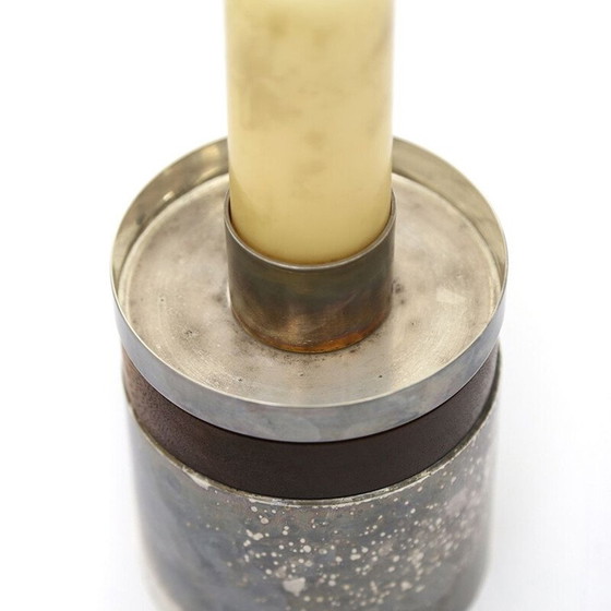 Image 1 of Chandelier vintage en bois argenté et plexiglas de Christofle, 1960