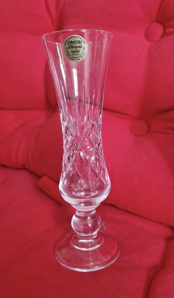 Image 1 of Soliflore En Cristal D'Arques Taillé Années 60