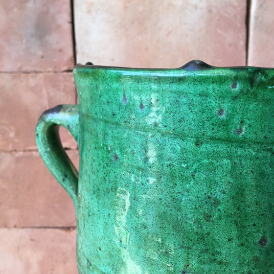 Image 1 of Poterie De Tamegroute En Terre Cuite Émaillée 