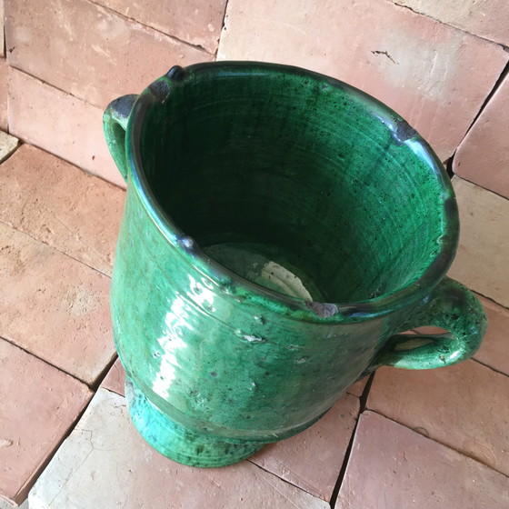 Image 1 of Poterie De Tamegroute En Terre Cuite Émaillée 