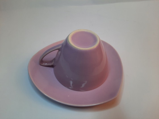 Image 1 of 3X Boch Pastel Tasse et soucoupe Expo 58