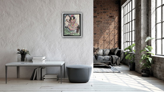 Image 1 of Lithographie originale en couleurs de Pablo Picasso, Jacqueline sur un cheval 1961. En excellent état.  Torres Y Torrer