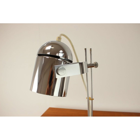 Image 1 of Lampe de table vintage en métal et chrome par Stanislav Indra, Tchécoslovaquie 1970
