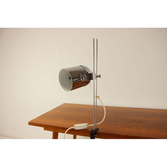 Image 1 of Lampe de table vintage en métal et chrome par Stanislav Indra, Tchécoslovaquie 1970