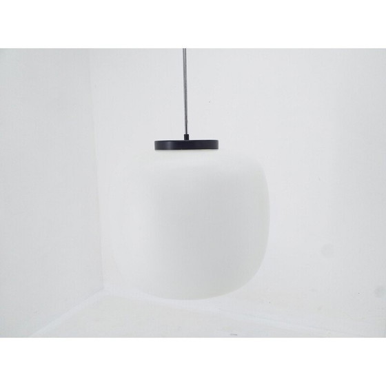 Image 1 of Ensemble de 10 grandes lampes suspendues en verre vintage 1970