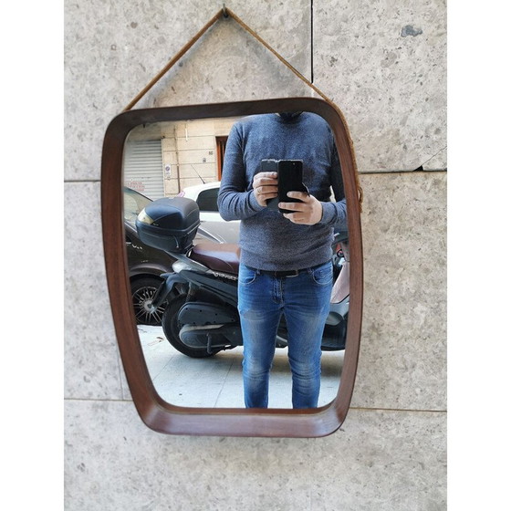 Image 1 of Miroir vintage en teck par Pendersen Hansen, Danemark années 1960