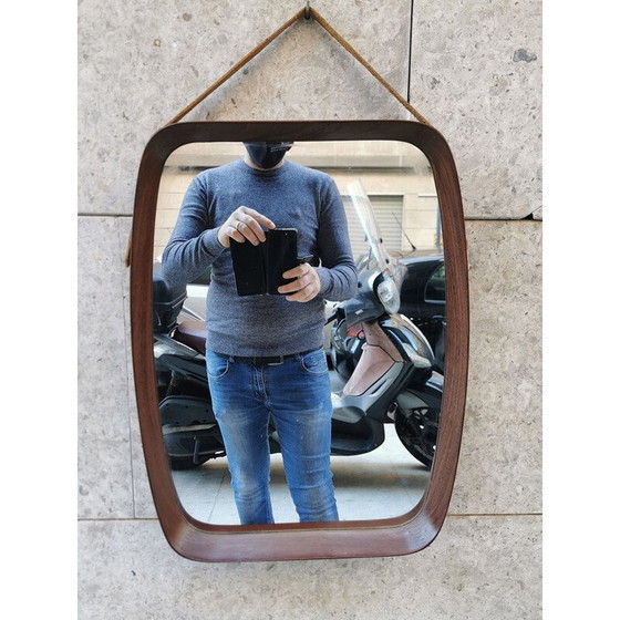 Image 1 of Miroir vintage en teck par Pendersen Hansen, Danemark années 1960