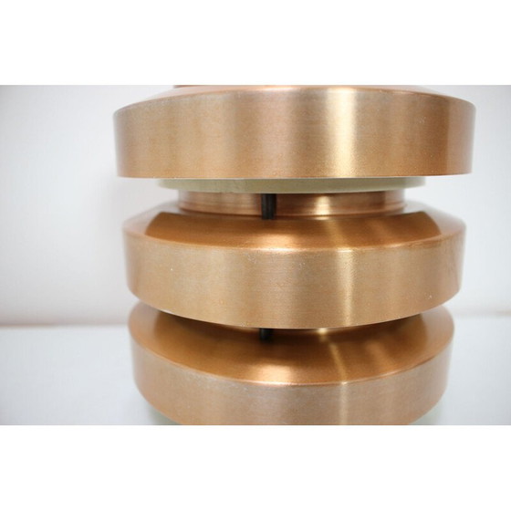 Image 1 of Lampe suspendue vintage en métal et laiton par Drupol, Tchécoslovaquie 1970