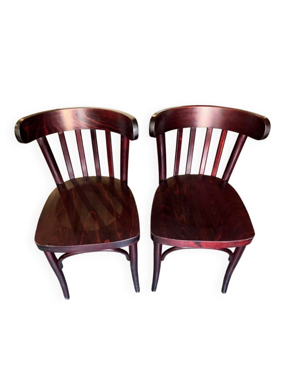 Image 1 of Paire De Chaises De Bistrot Vintage