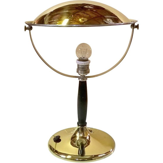 Image 1 of Lampe de table vintage en laiton par Zerowatt, 1940