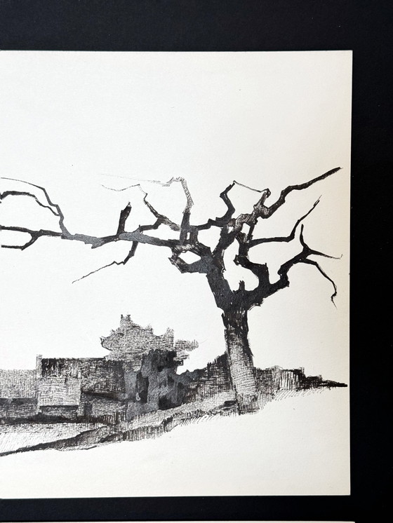 Image 1 of Echos du paysage (2 oeuvres) Encre, 1977 - Eugène Eechaut (1928-2019)