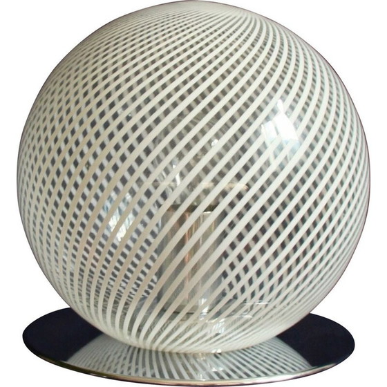 Image 1 of Lampe de table vintage en verre "dante", Italie 1960