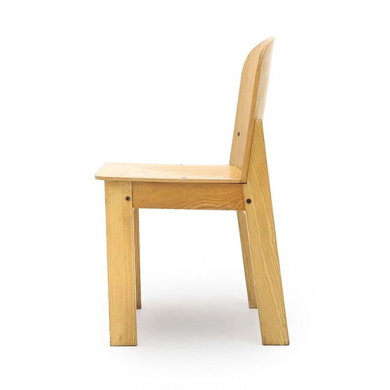 Image 1 of Chaise en bois vintage par Luca Meda pour Longoni, 1970