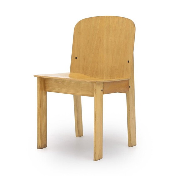 Image 1 of Chaise en bois vintage par Luca Meda pour Longoni, 1970