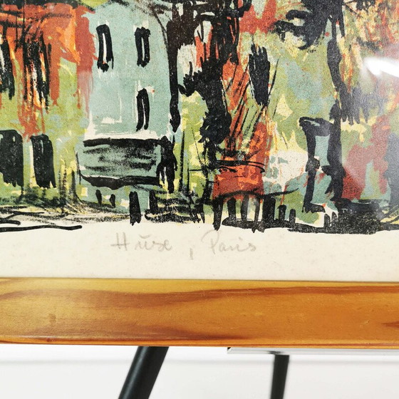 Image 1 of Lithographie vintage "Maisons Paris", France 1960