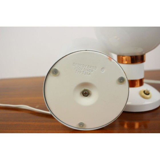 Image 1 of Paire de lampes de table vintage en métal et verre par Drukov, Tchécoslovaquie 1970