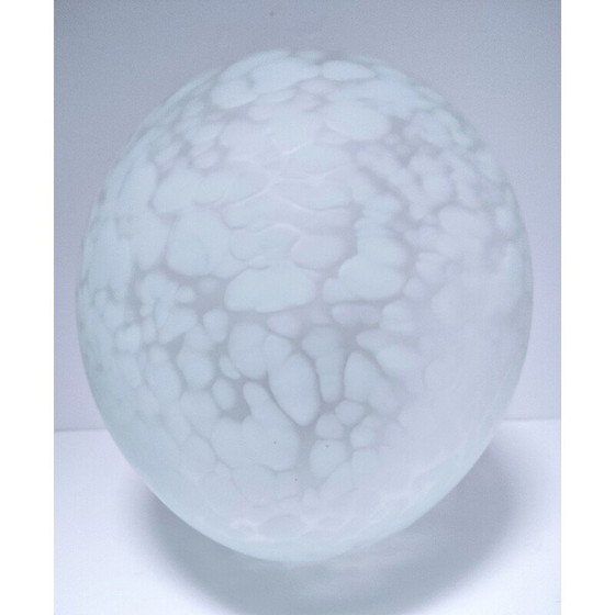 Image 1 of Lampe ovoïde vintage en verre moucheté pour Domec Luminaires, France 1970