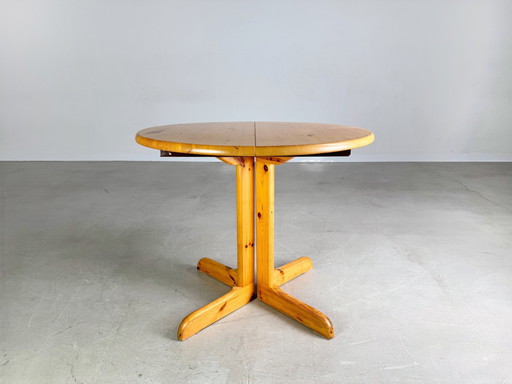 Table de salle à manger vintage extensible en pin dans le style de Rainer Daumiller