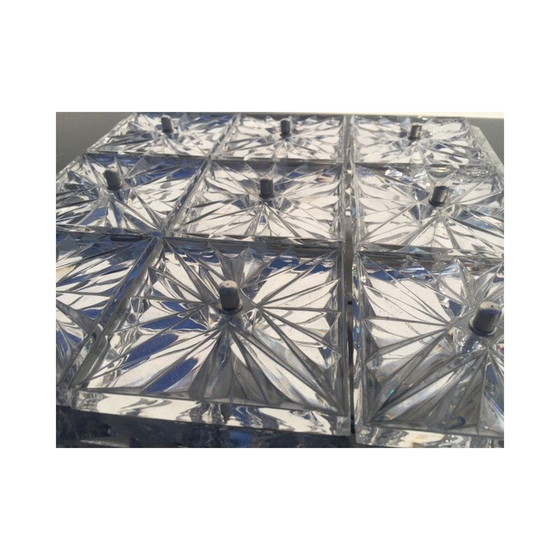 Image 1 of Paire d'appliques vintage en cristal et métal par Kinkeldey, Allemagne 1970