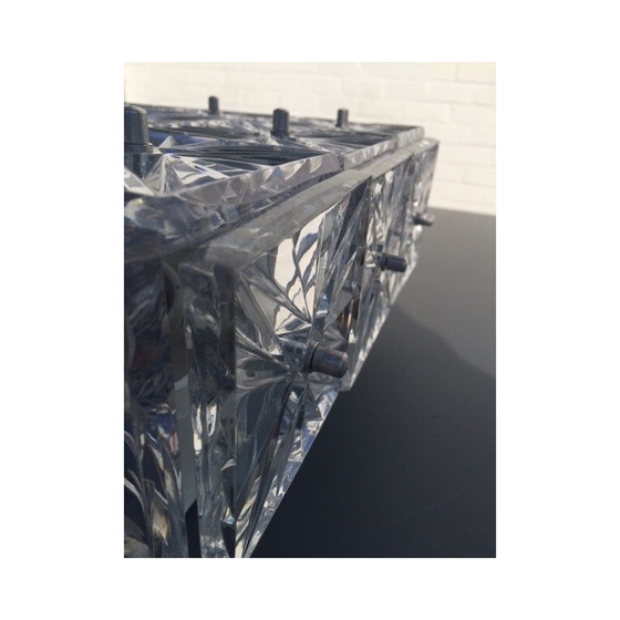 Image 1 of Paire d'appliques vintage en cristal et métal par Kinkeldey, Allemagne 1970