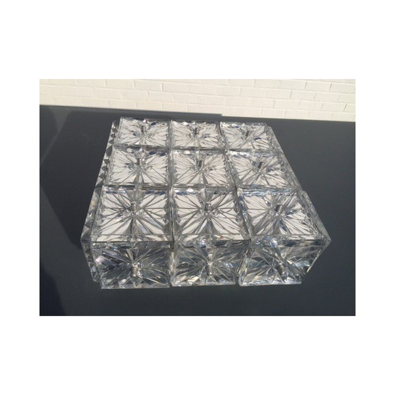 Image 1 of Paire d'appliques vintage en cristal et métal par Kinkeldey, Allemagne 1970