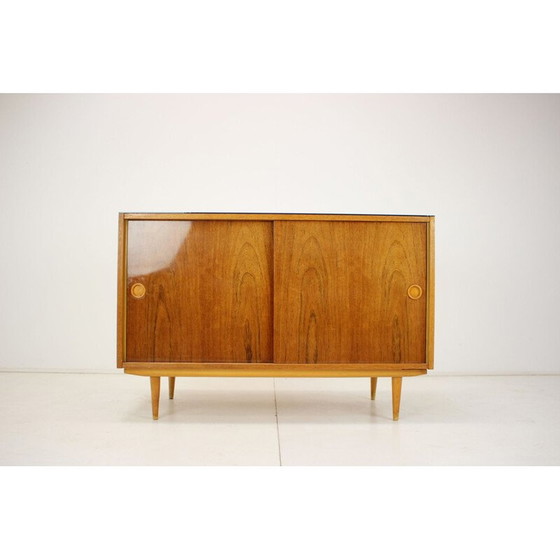 Image 1 of Buffet vintage en bois et verre, Tchécoslovaquie 1960