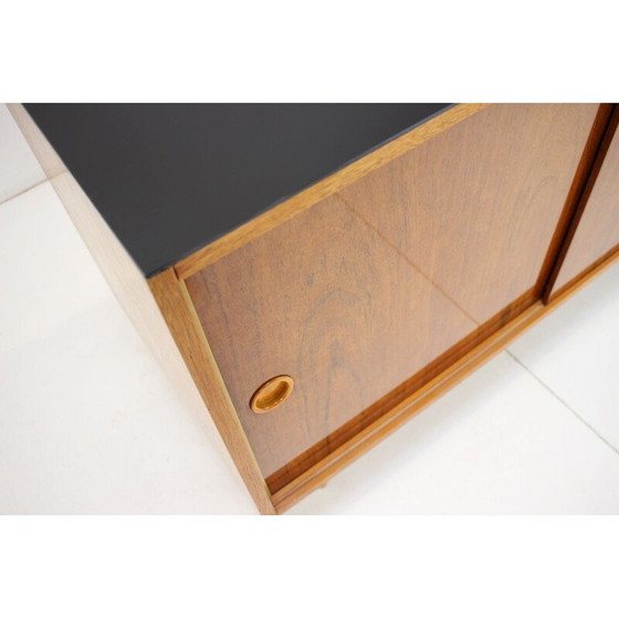 Image 1 of Buffet vintage en bois et verre, Tchécoslovaquie 1960