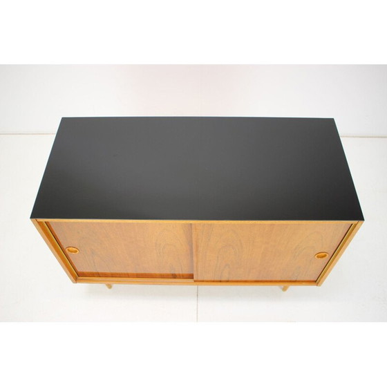 Image 1 of Buffet vintage en bois et verre, Tchécoslovaquie 1960