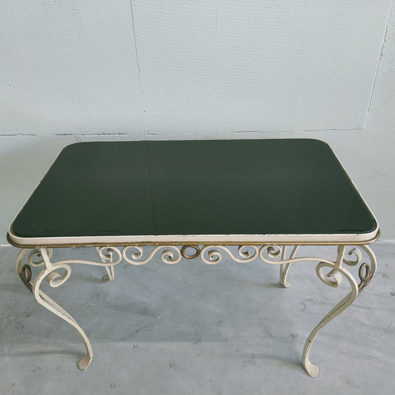 Image 1 of Table basse vintage en fer forgé des années 1950 (Gardentable)