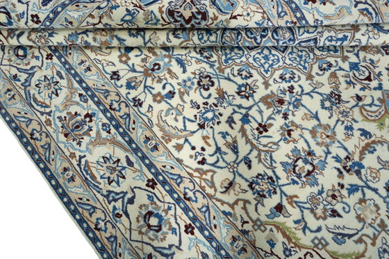 Image 1 of Tapis persan noué à la main Naïn 9La avec soie