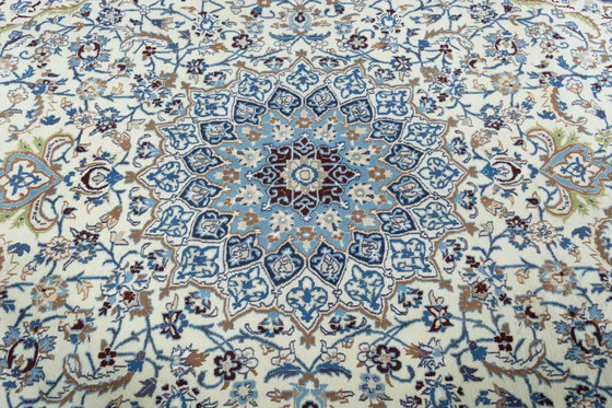 Image 1 of Tapis persan noué à la main Naïn 9La avec soie