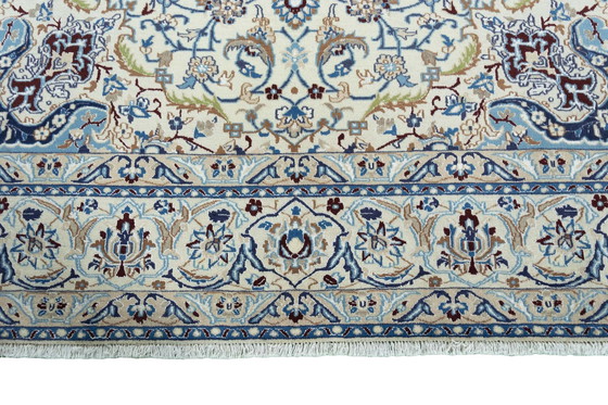 Image 1 of Tapis persan noué à la main Naïn 9La avec soie